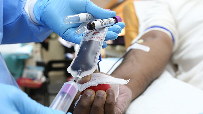 Blood type and health condition determine who can be a donor and who can be a recipient