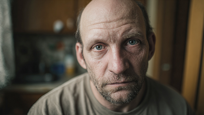 man living with hormonal imbalance