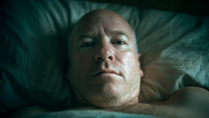 overweight stressed 40 year old man that cannot sleep